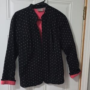 Chico's Black Blazer with Pink Accents